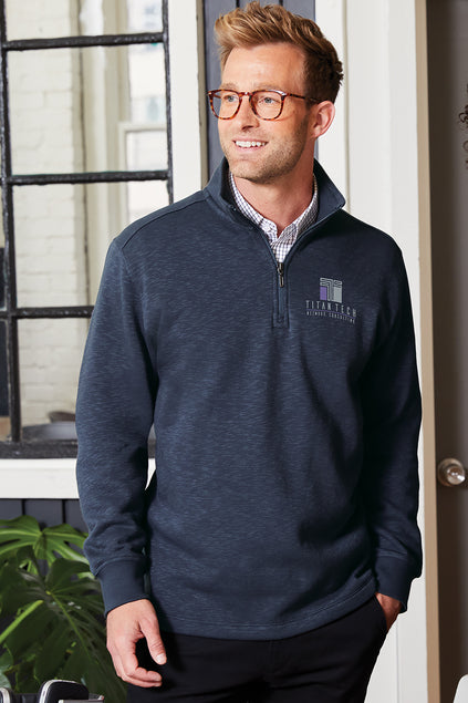 Port Authority® Slub Fleece 1/4-Zip Pullover